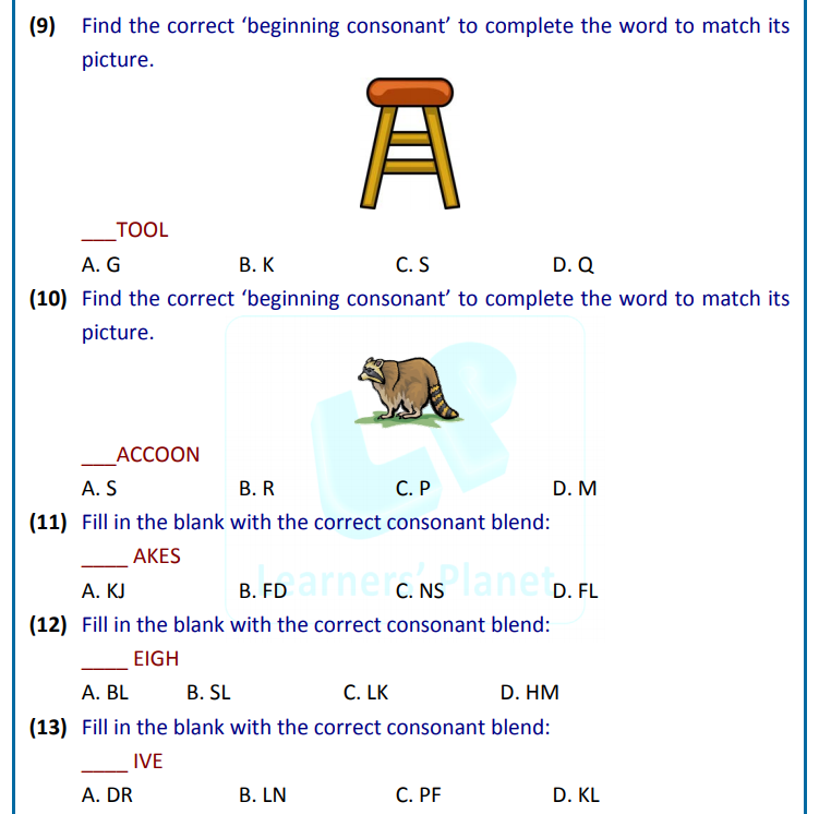 vowel and consonant english printable worksheets